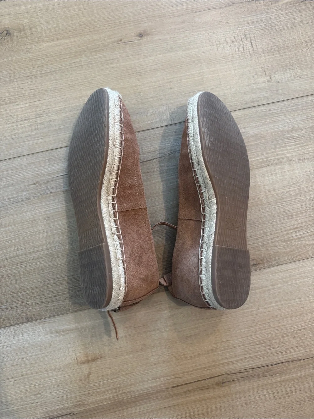 Crown Vintage Dusty Rose Suede Espadrille Flats with Ankle Strap